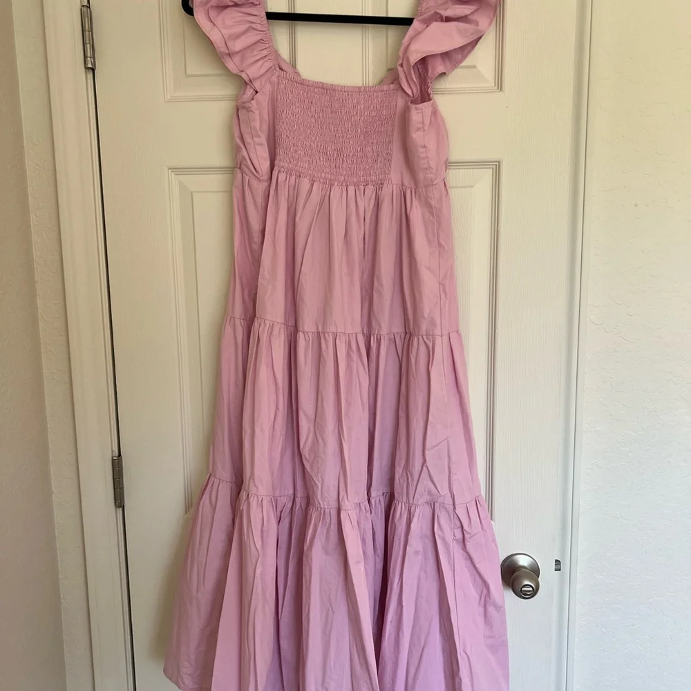 Pink Abercrombie & Fitch Poplin Midaxi Dress